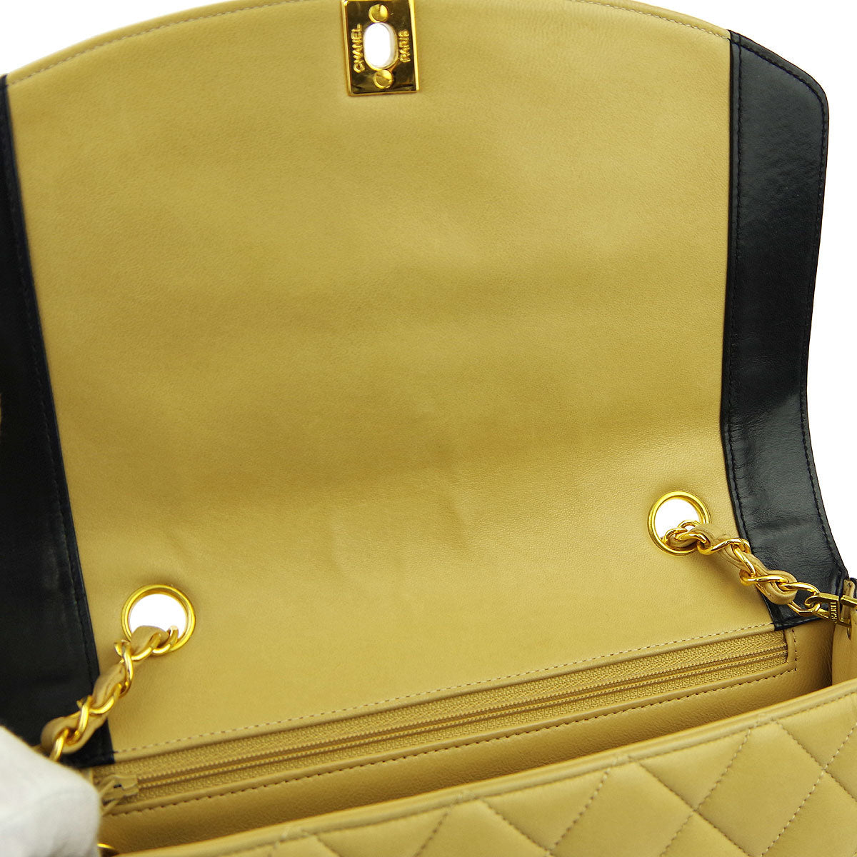 Chanel 1991-1994 Lambskin Medium Diana Shoulder Bag