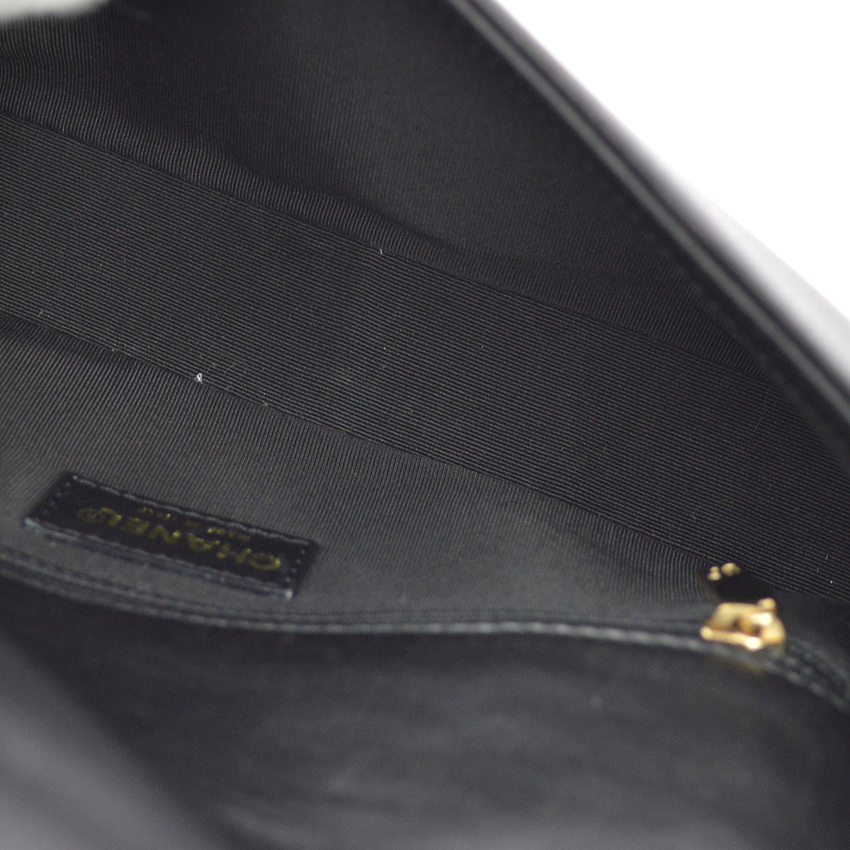 Chanel 2001-2003 Black Lambskin Choco Bar Shoulder Bag