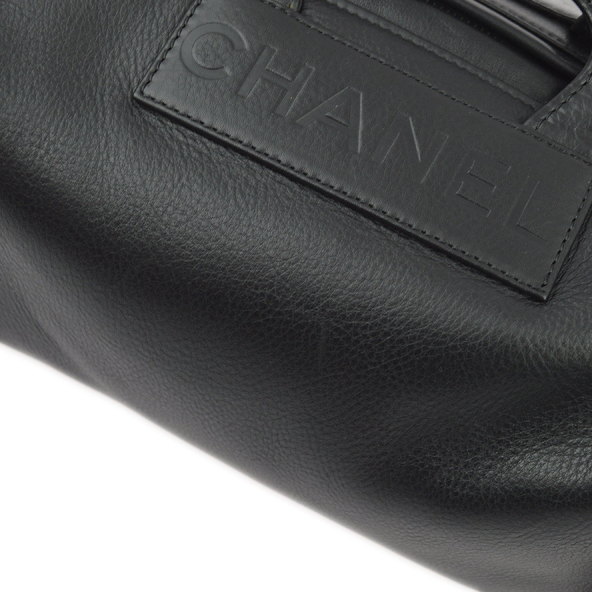 Chanel 2003-2004 Black Calfskin 2way Shoulder Handbag
