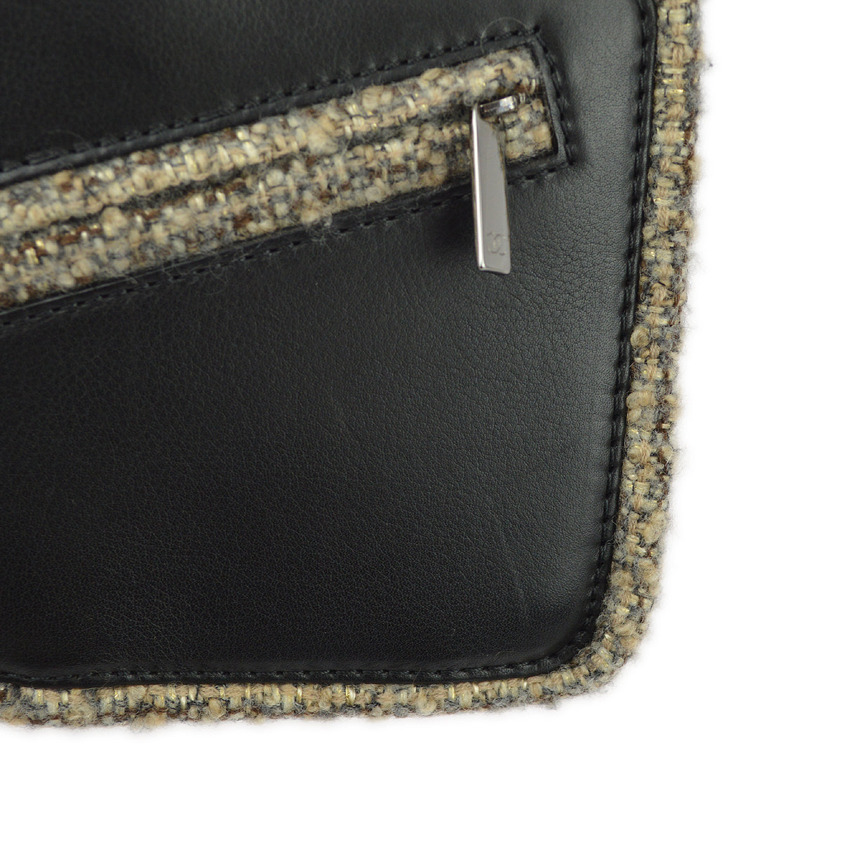 Chanel 2003-2004 Black Calfskin 2way Shoulder Handbag