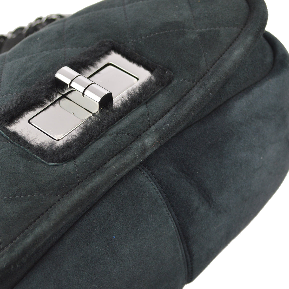 Chanel 2004-2005 Sheepskin Mademoiselle Lock Shoulder Bag