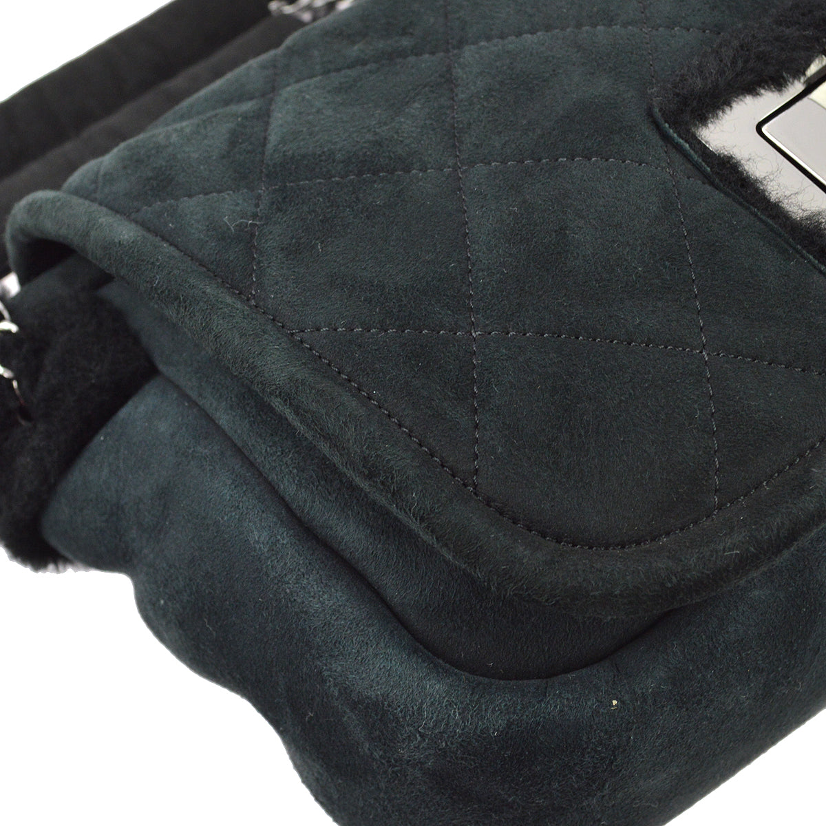 Chanel 2004-2005 Sheepskin Mademoiselle Lock Shoulder Bag
