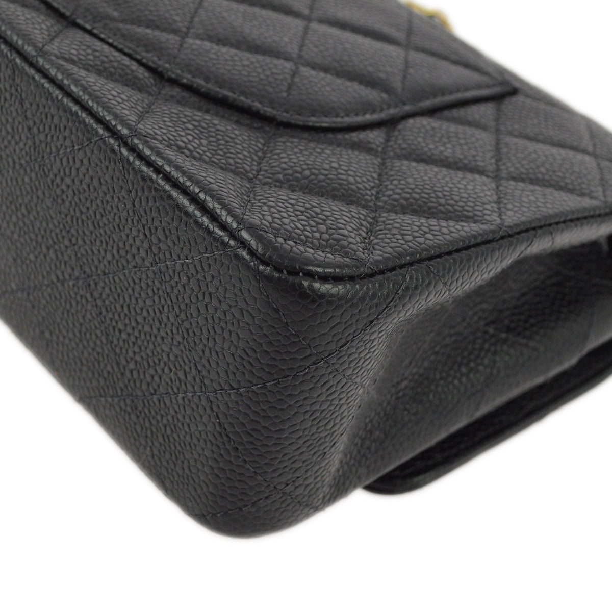 Chanel 2000-2001 Black Caviar Medium Classic Double Flap Shoulder Bag