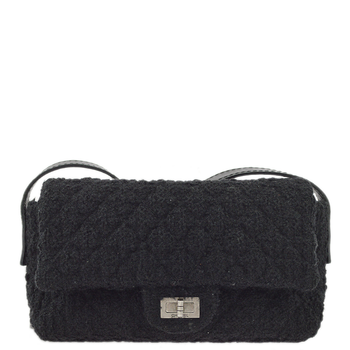 Chanel 2009-2010 Tweed Mademoiselle Lock Shoulder Bag