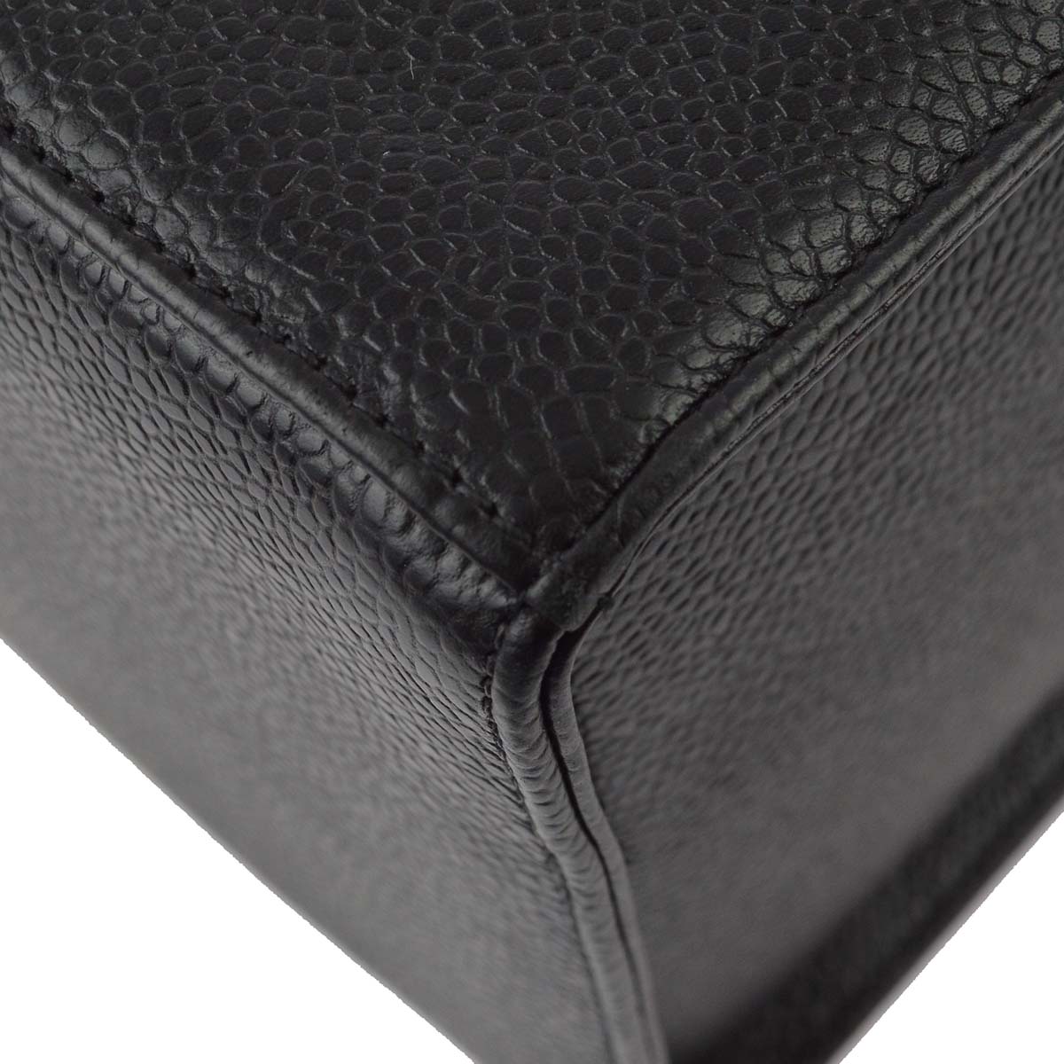Chanel 1994-1996 Black Caviar Vanity 2way Shoulder Handbag