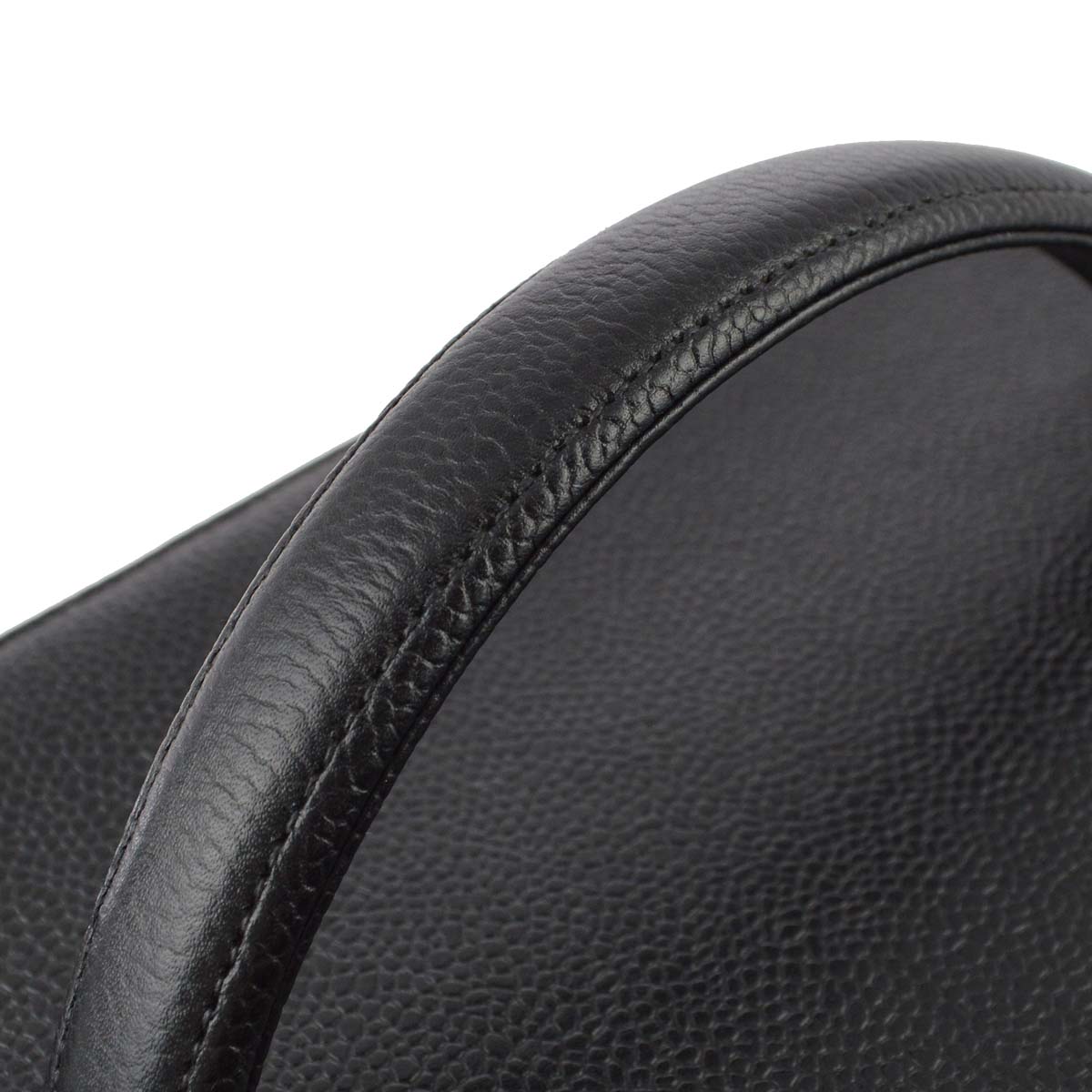Chanel 1994-1996 Black Caviar Vanity 2way Shoulder Handbag