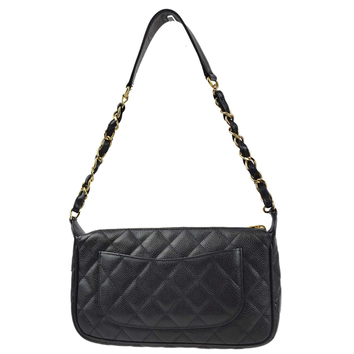 Chanel 2003-2004 Black Caviar Shoulder Bag