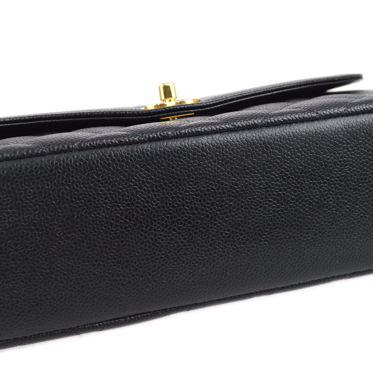 Chanel 1997-1999 Black Caviar Medium Diana Shoulder Bag