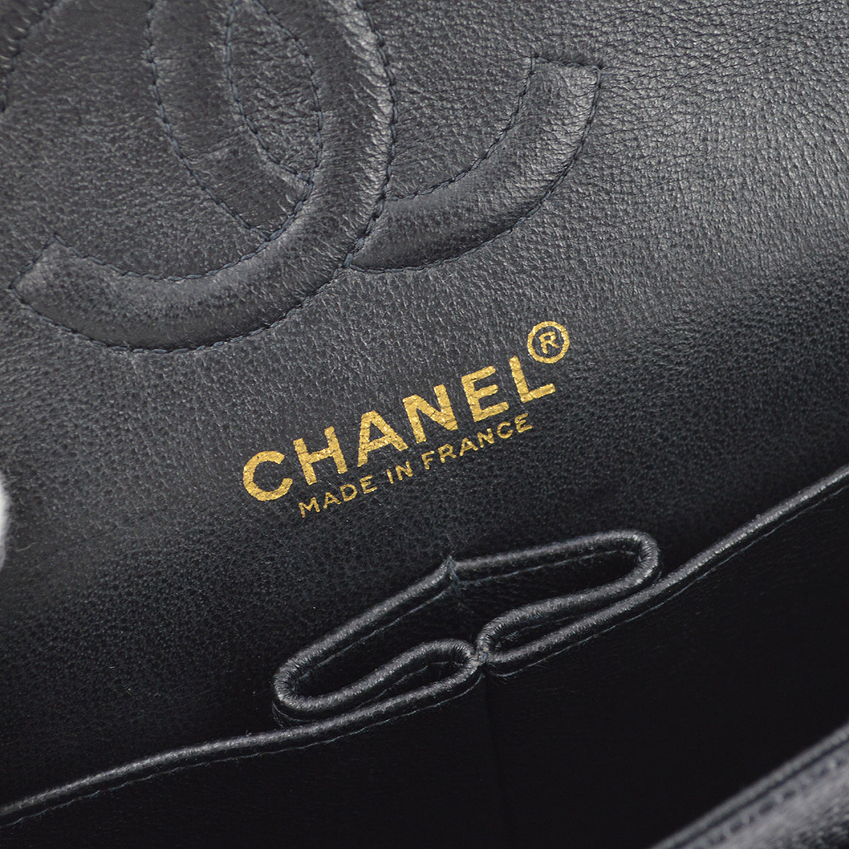 Chanel 2001-2003 Black Caviar Small Classic Double Flap Shoulder Bag