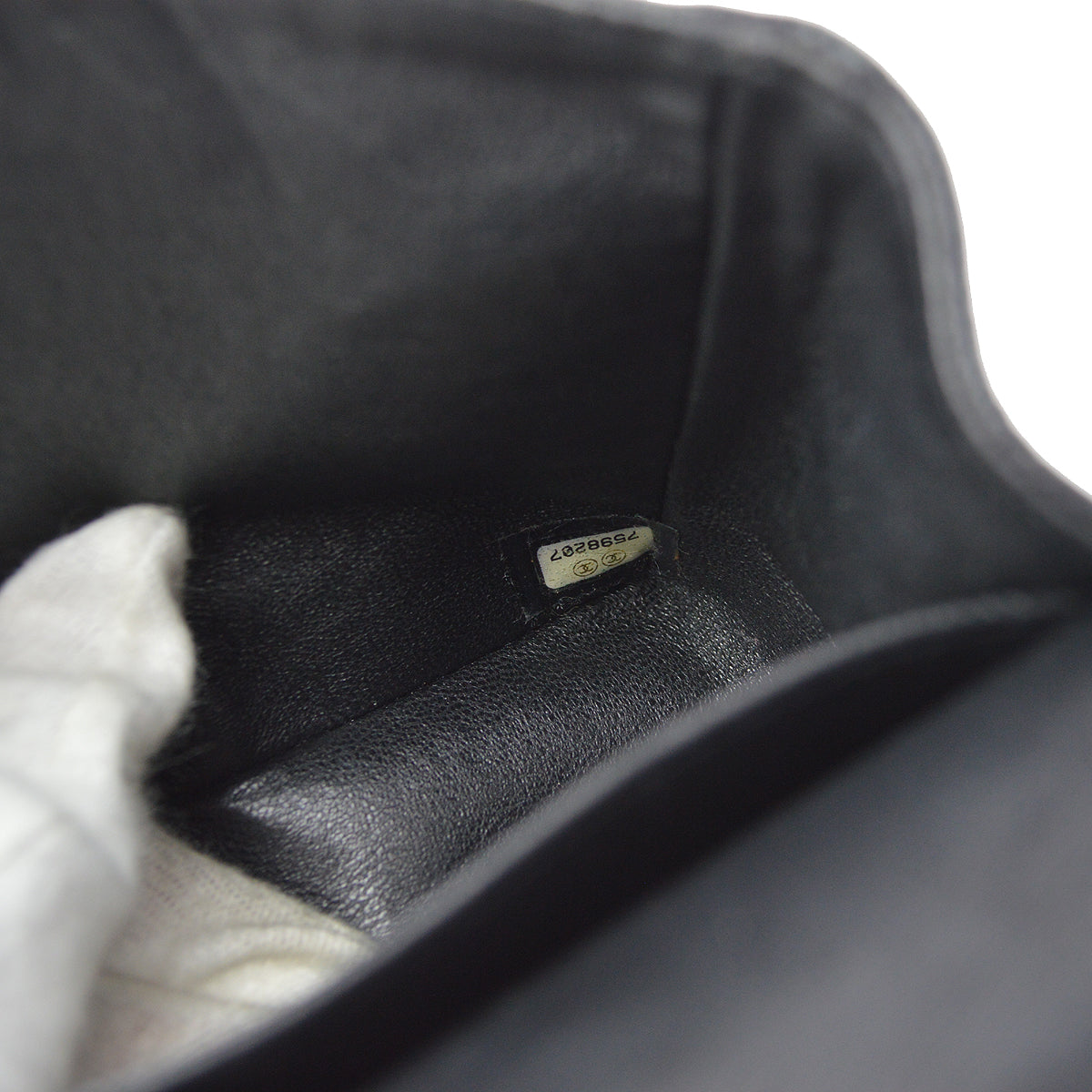Chanel 2001-2003 Black Caviar Small Classic Double Flap Shoulder Bag