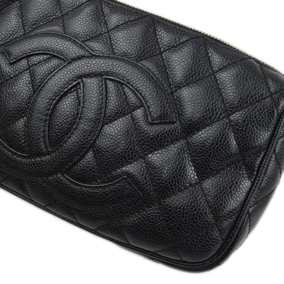 Chanel 2001-2003 Black Caviar Shoulder Bag