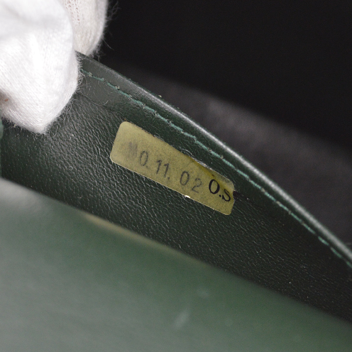 Chanel * 1989-1991 Green Lambskin Medium Classic Double Flap Shoulder Bag