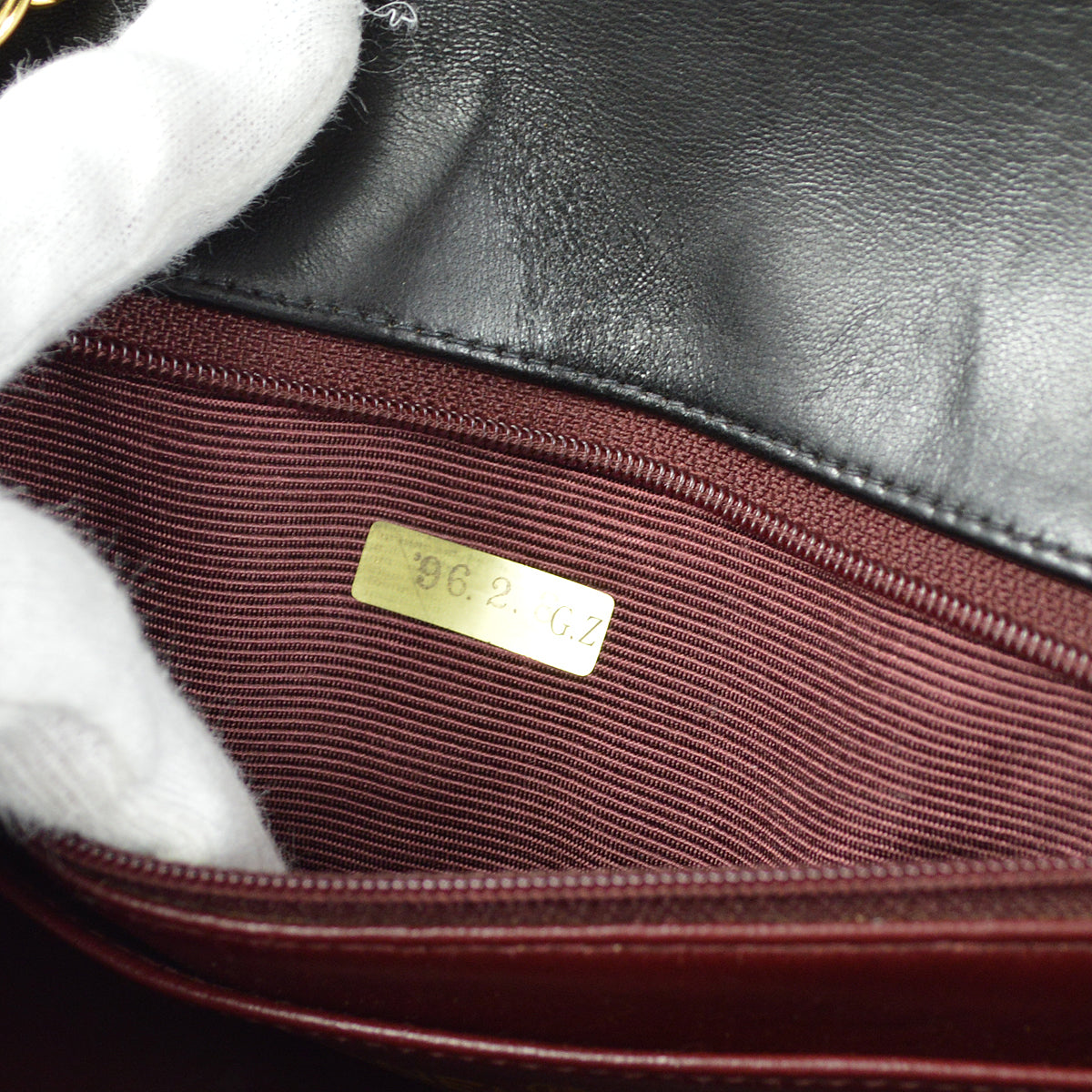 Chanel 1994-1996 Black Lambskin Small Diana Shoulder Bag