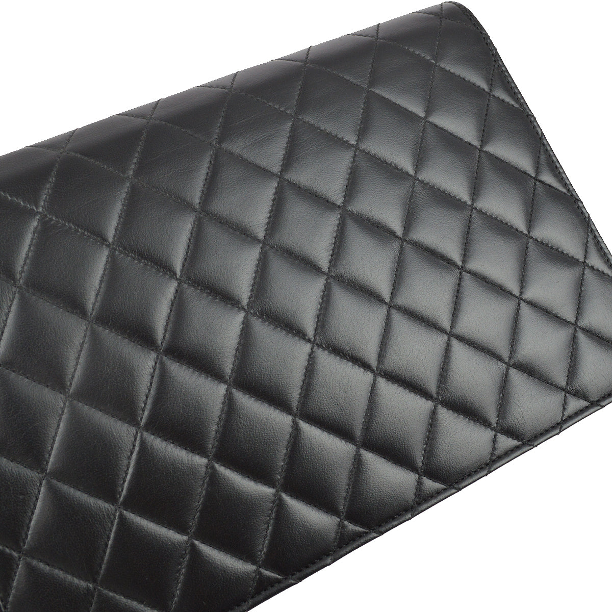 Chanel 2006-2008 Black Lambskin Turnlock Medium Half Flap Shoulder Bag