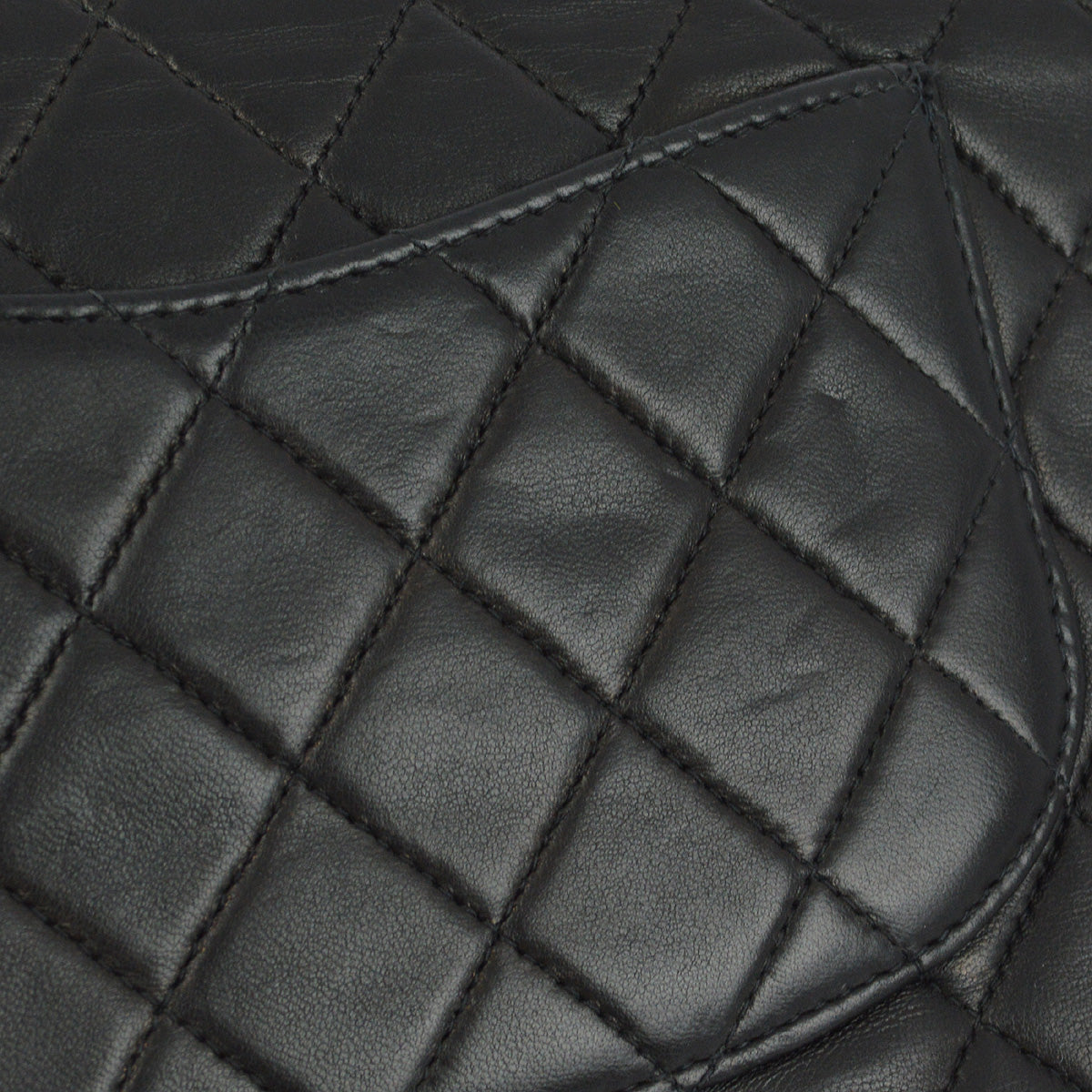Chanel 2000-2001 Black Lambskin Medium Classic Double Flap Shoulder Bag