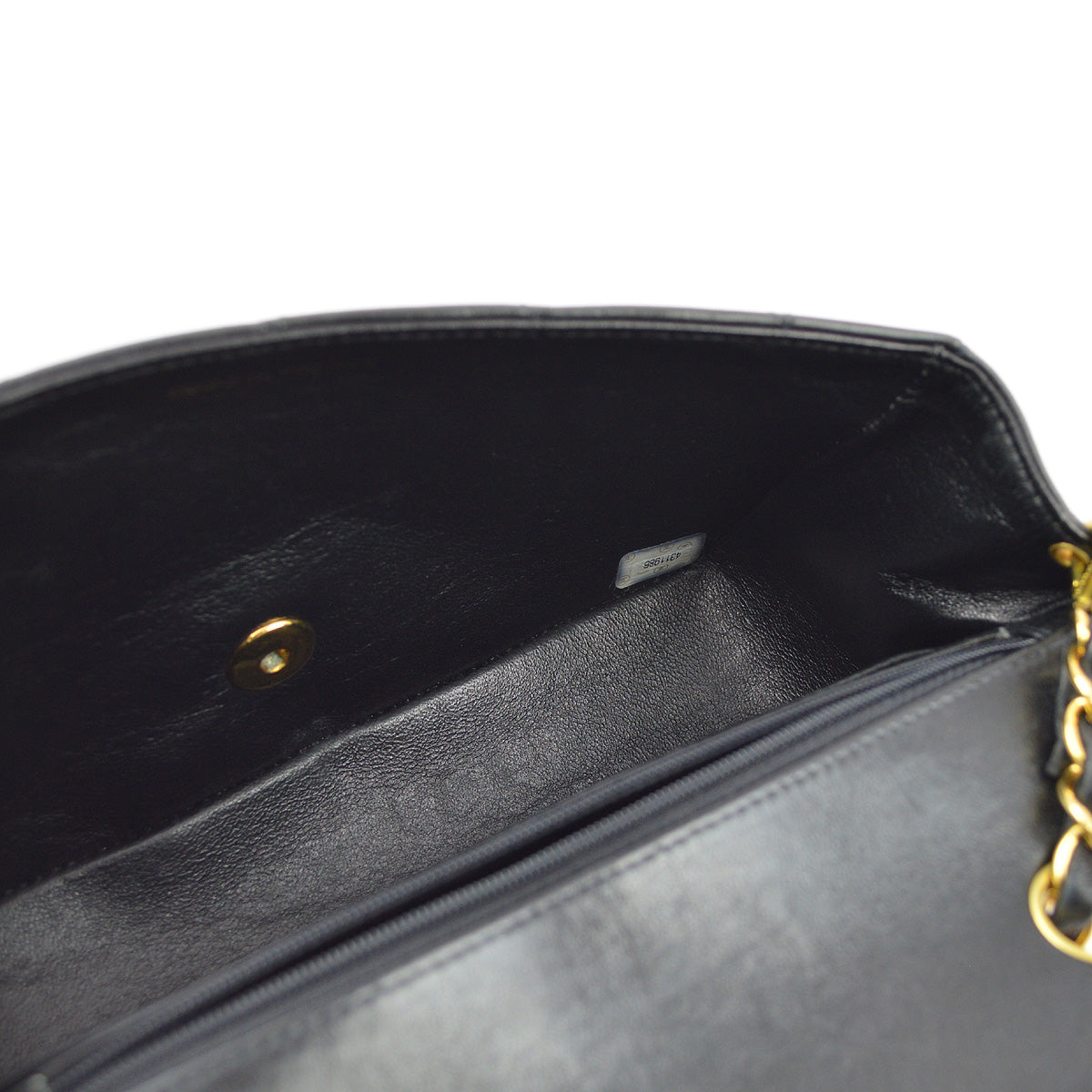 Chanel 1996-1997 Black Lambskin Small Diana Shoulder Bag