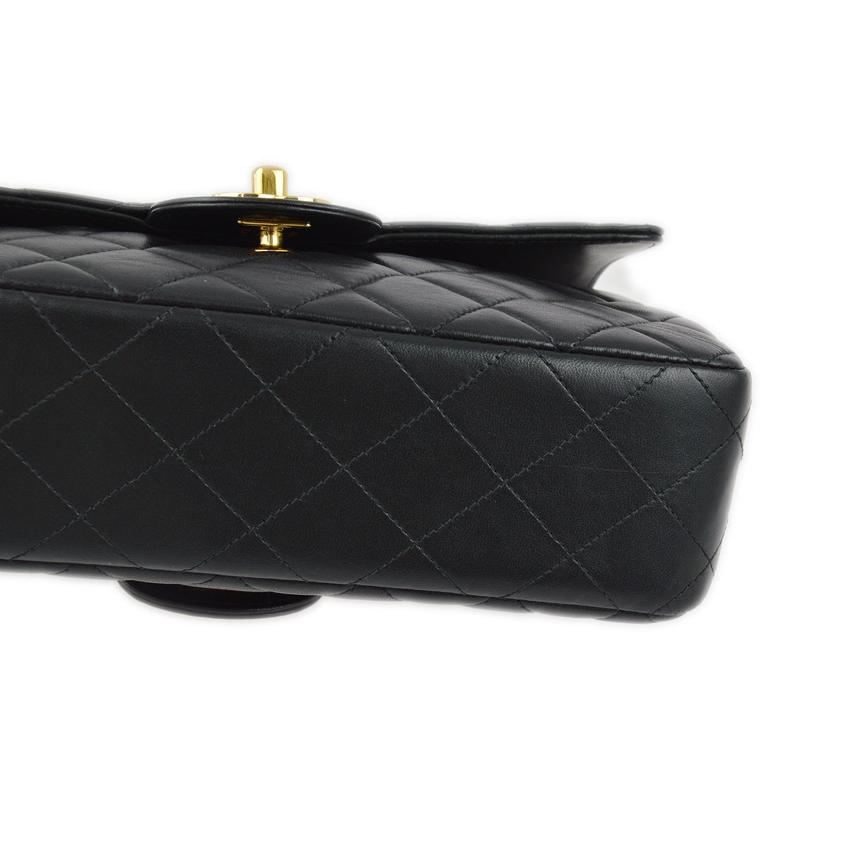 Chanel 1994-1996 Black Lambskin Double Sided Classic Flap Shoulder Bag