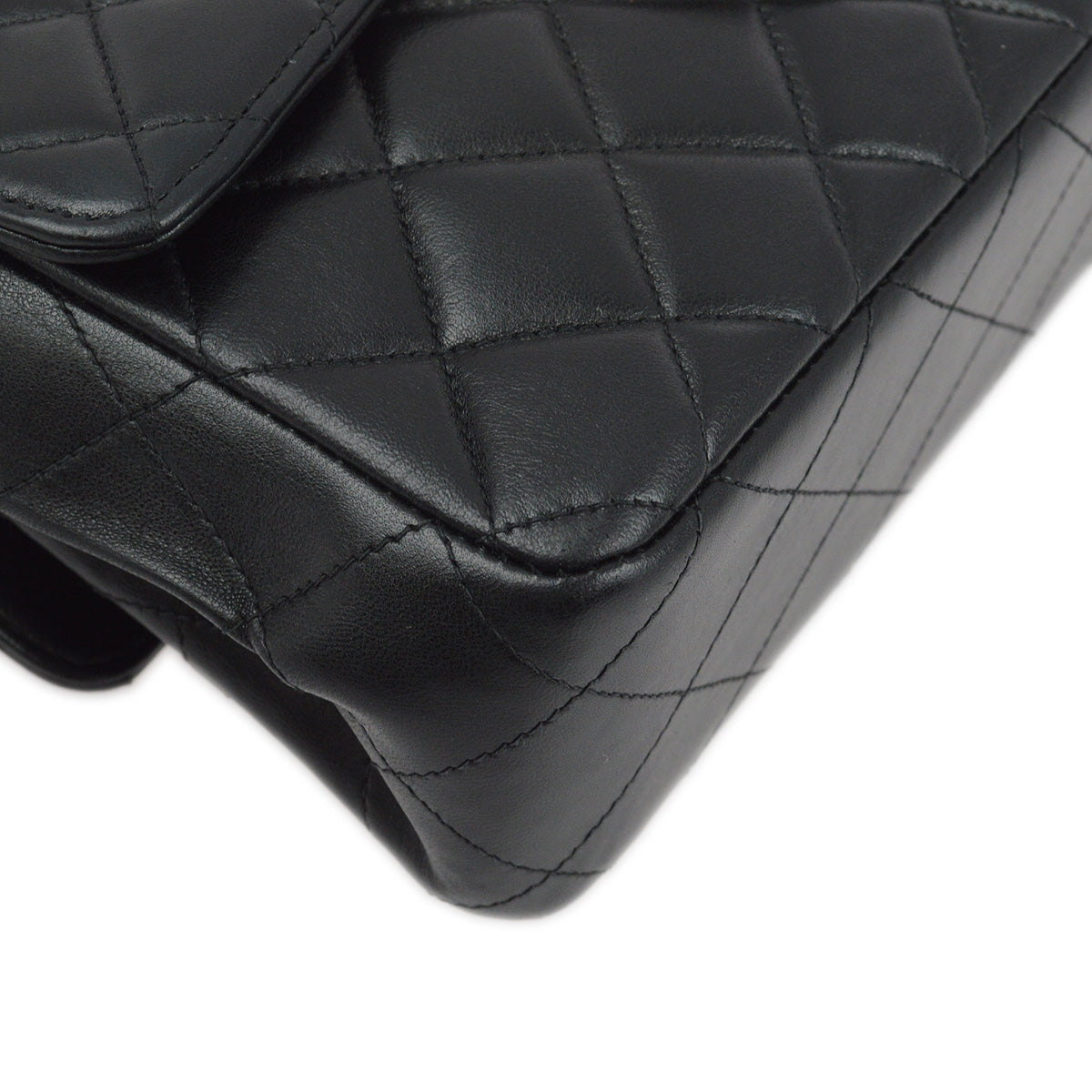 Chanel 1994-1996 Black Lambskin Double Sided Classic Flap Shoulder Bag