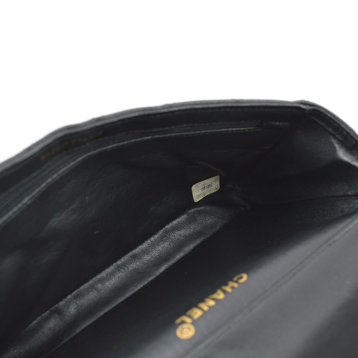 Chanel 1994-1996 Black Lambskin Double Sided Classic Flap Shoulder Bag