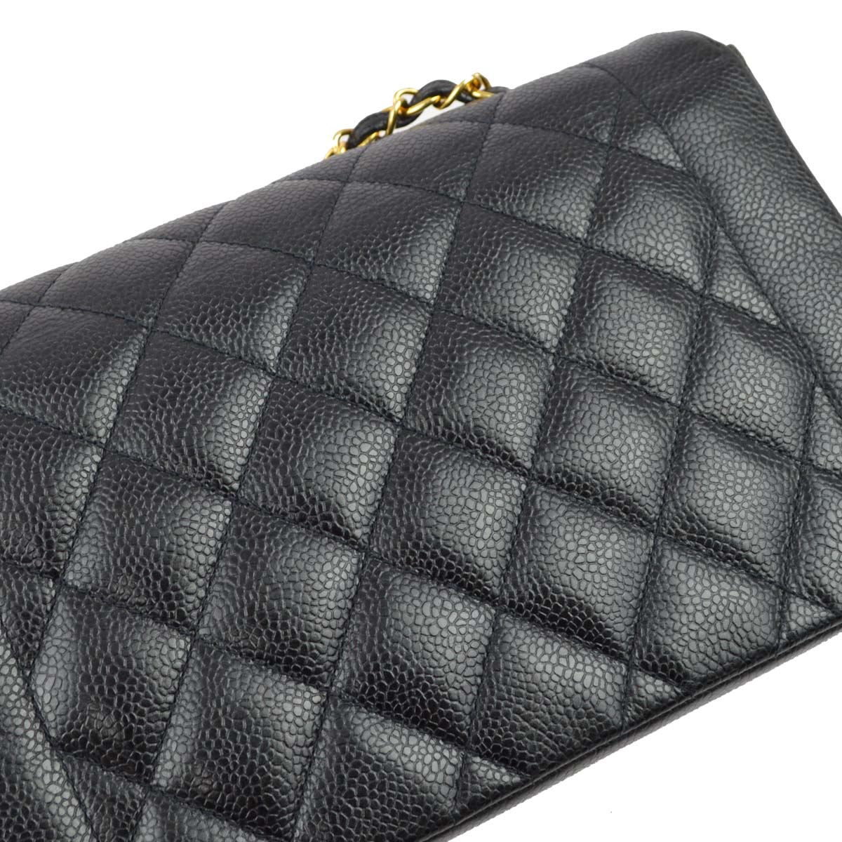 Chanel 1994-1996 Black Caviar Medium Diana Shoulder Bag