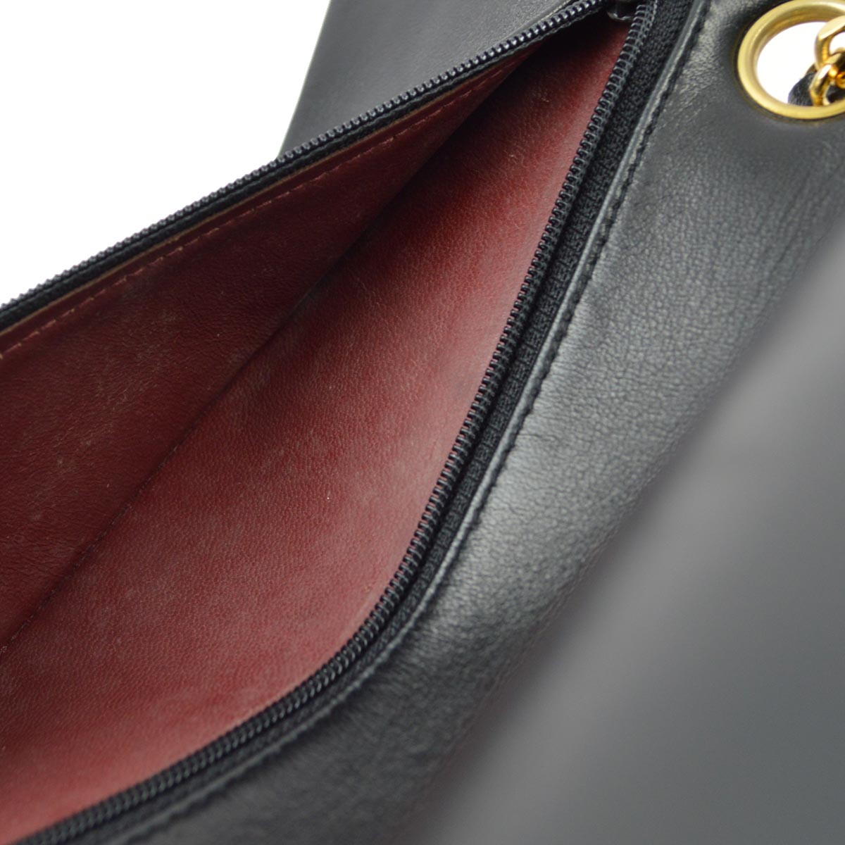 Chanel 1994-1996 Black Lambskin Medium Classic Double Flap Shoulder Bag