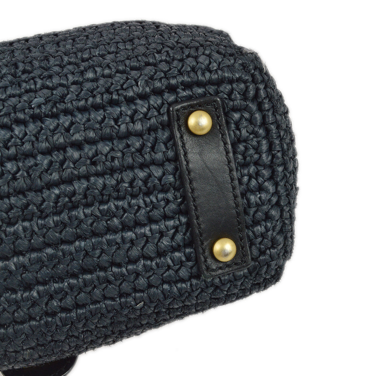 Chanel 2005-2006 Black Straw Chain Shoulder Bag