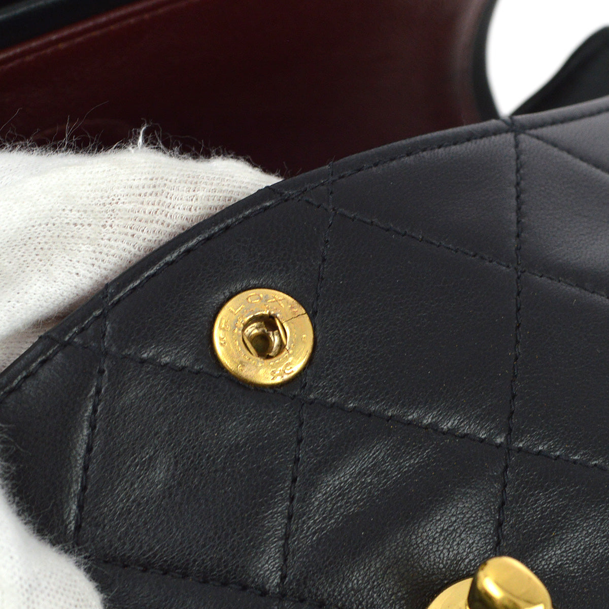 Chanel 1991-1994 Black Lambskin Small Classic Double Flap Shoulder Bag