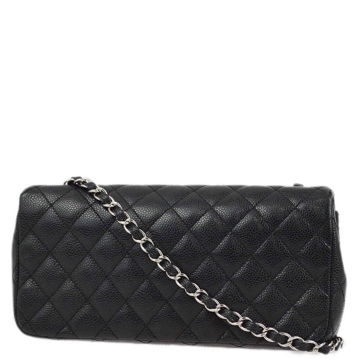 Chanel 2006-2008 Black Caviar East West Shoulder Bag