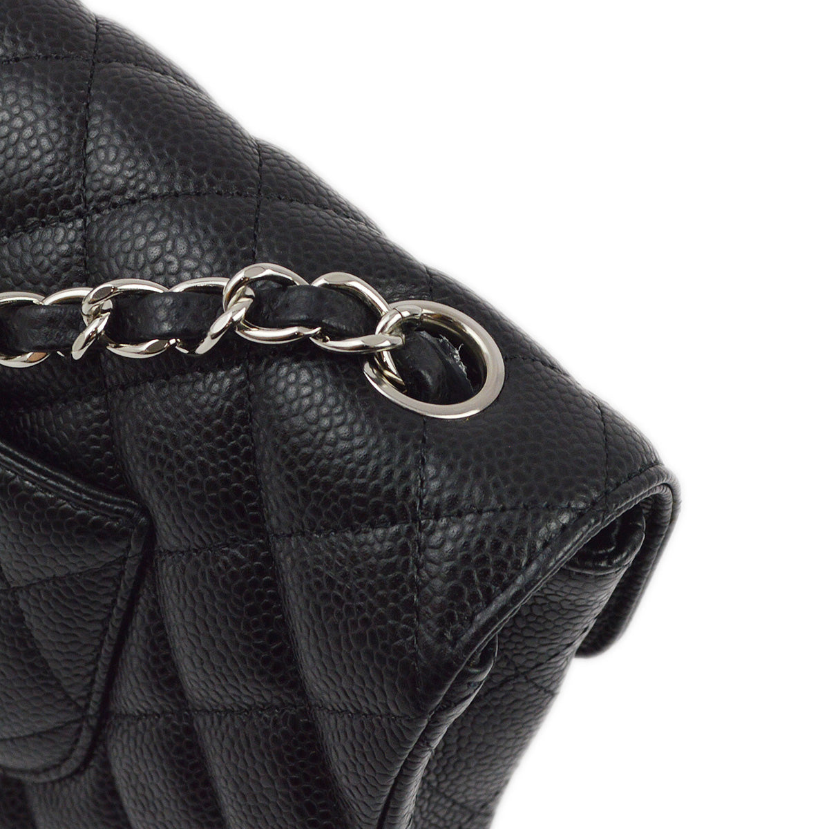 Chanel 2009-2010 Black Caviar East West Shoulder Bag