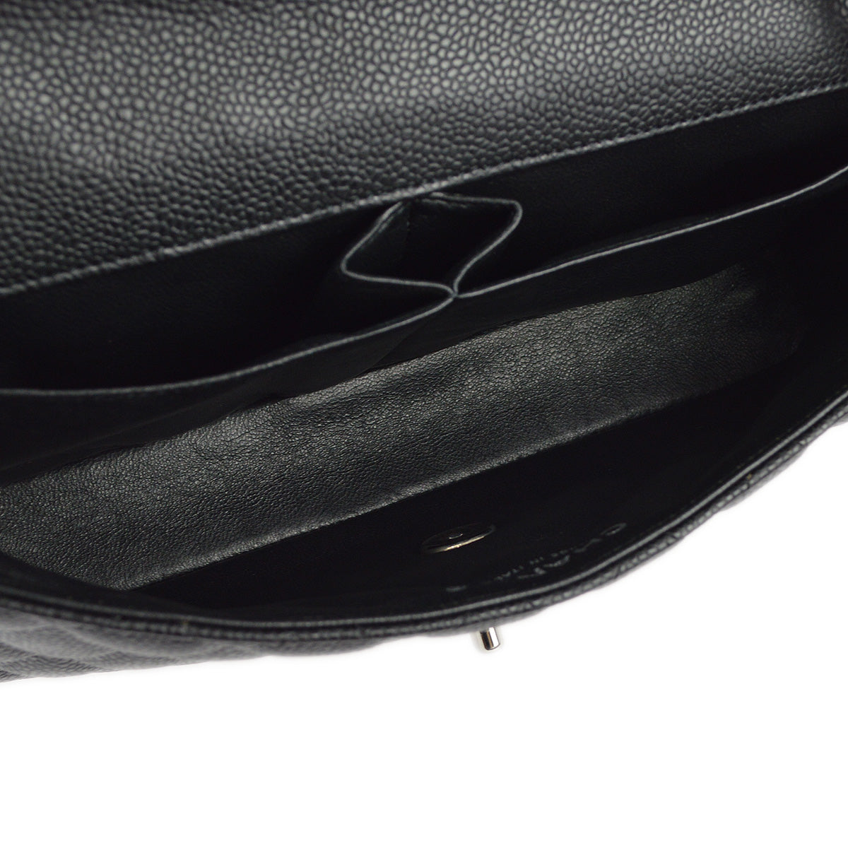 Chanel 2009-2010 Black Caviar East West Shoulder Bag