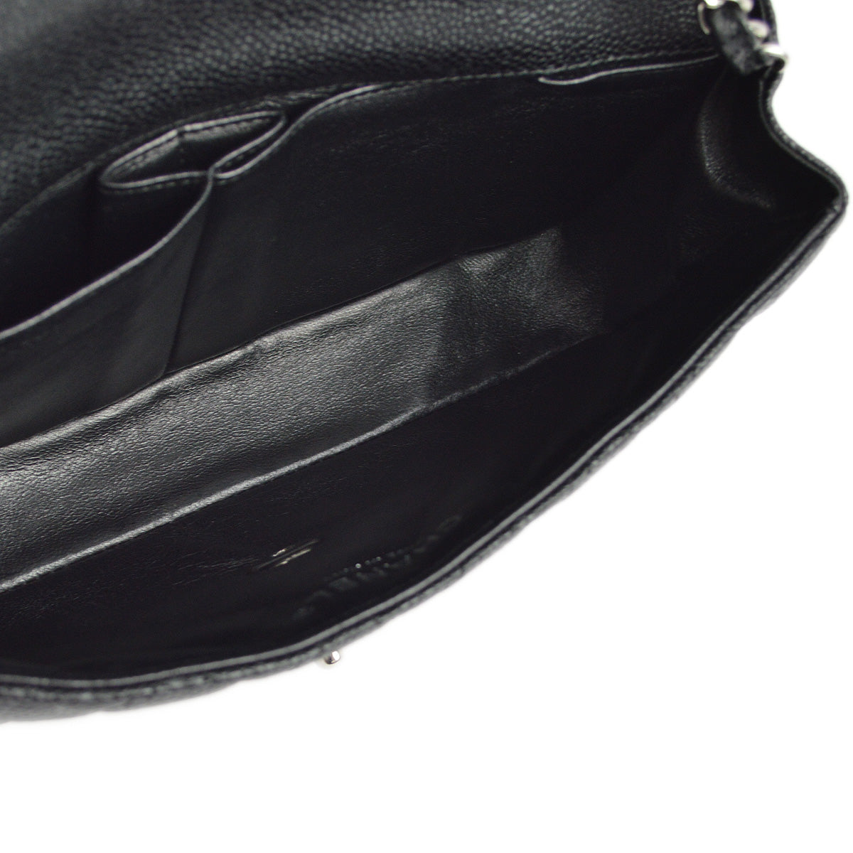 Chanel 2008-2009 Black Caviar East West Shoulder Bag