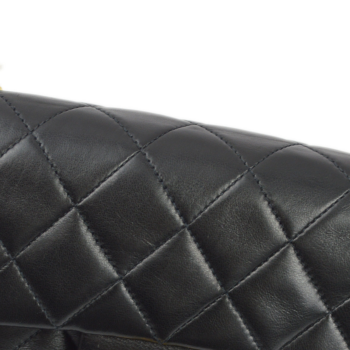 Chanel 1991-1994 Black Lambskin Mini Classic Square Flap Shoulder Bag 17