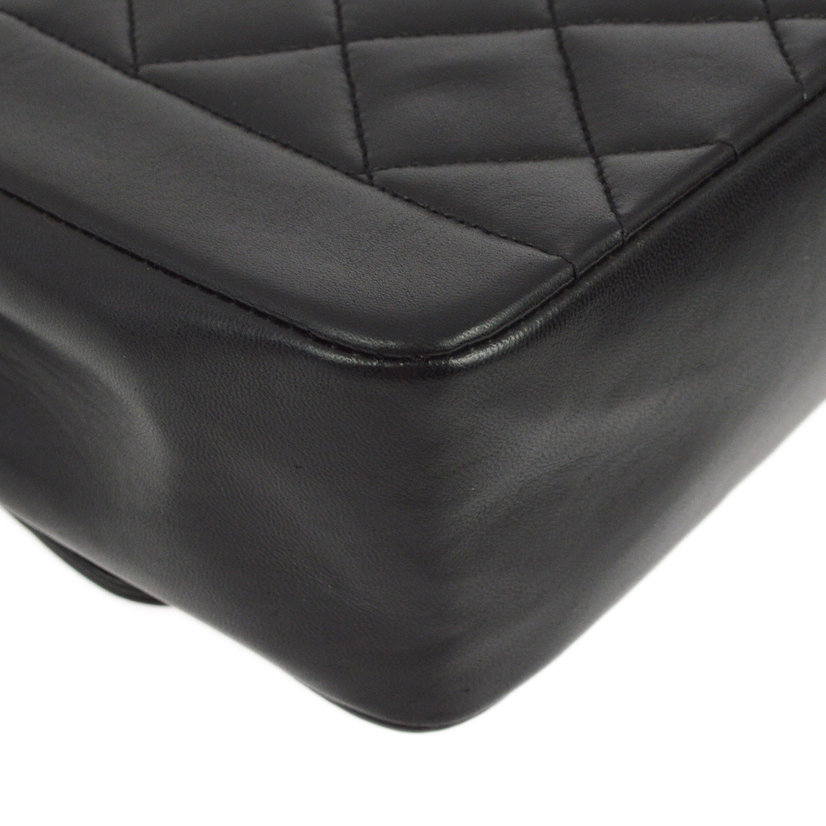 Chanel 1994-1996 Black Lambskin Small Diana Shoulder Bag
