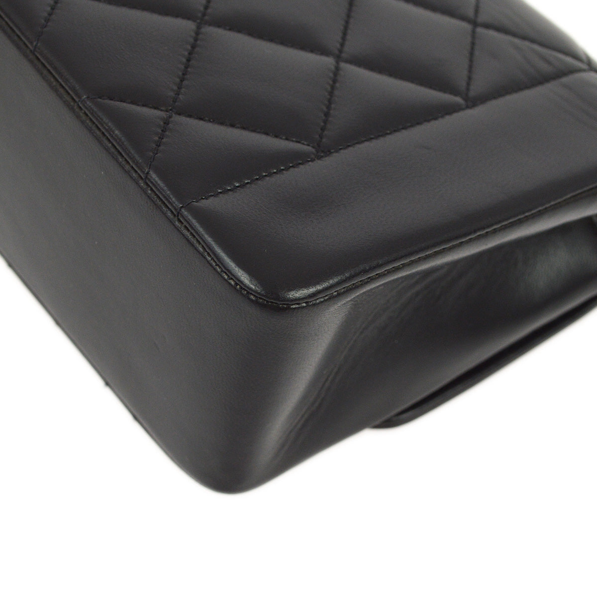 Chanel 1994-1996 Black Lambskin Small Diana Shoulder Bag