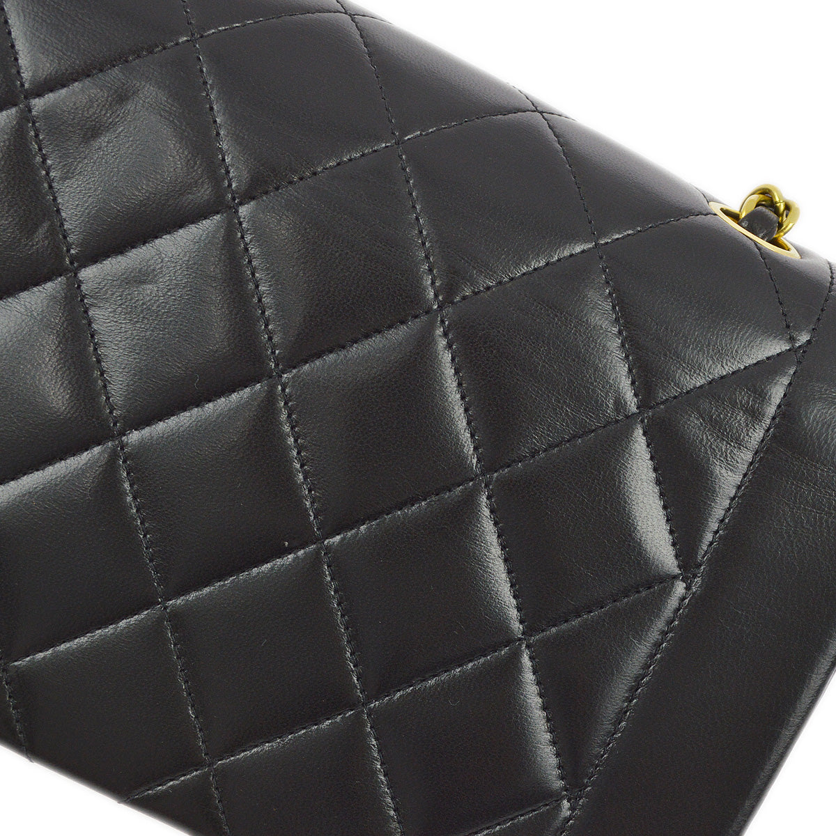 Chanel 1994-1996 Black Lambskin Small Diana Shoulder Bag