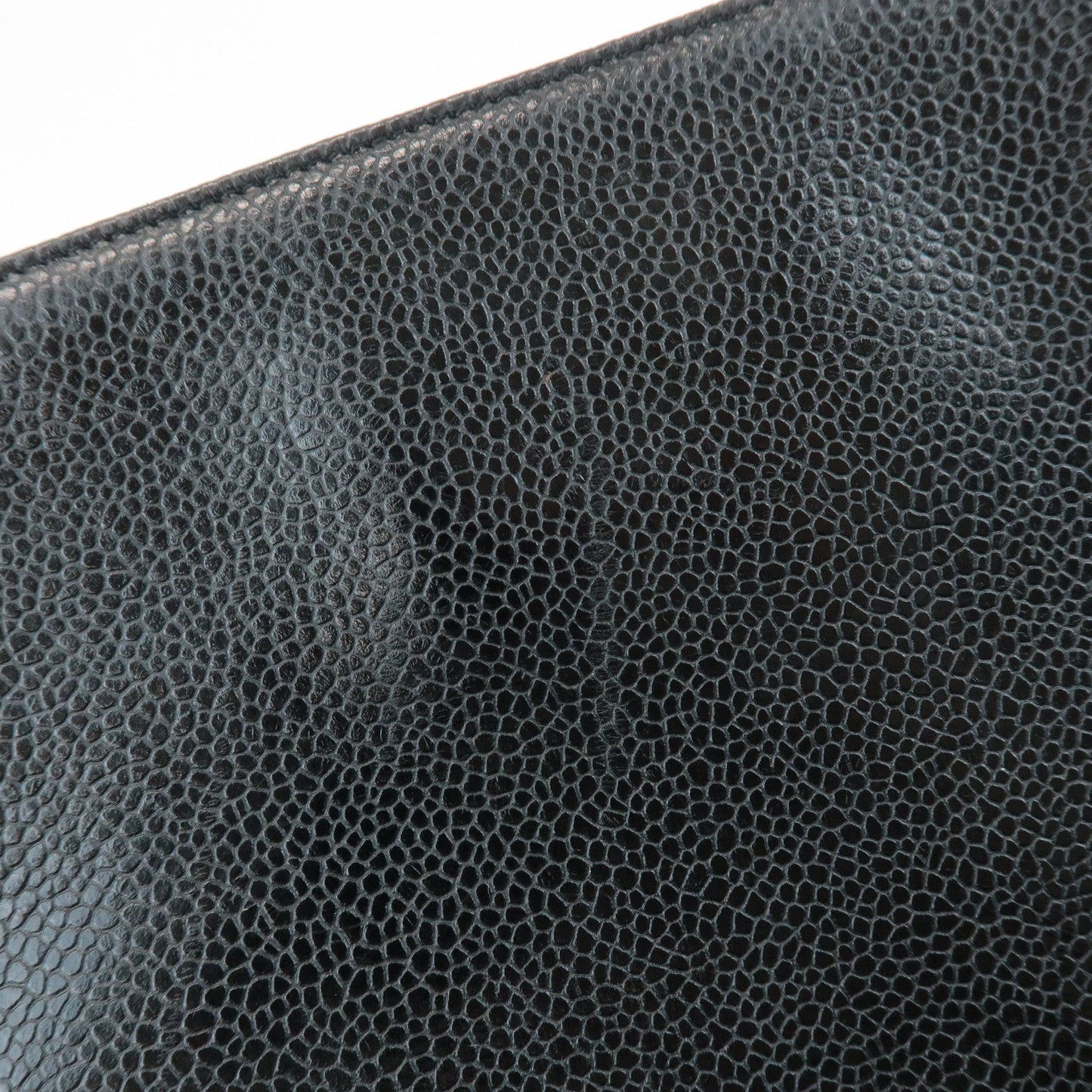 CHANEL COCO Mark Caviar Skin Chain Shoulder Bag Black