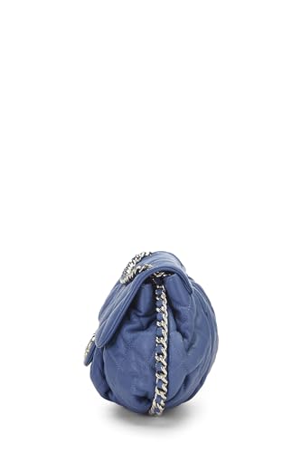 Chanel, Blue Quilted Calfskin Chain Around Shoulder Bag, Blue