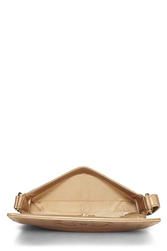 Chanel, Gold Leather Chocolate Bar Shoulder Bag Medium, Gold