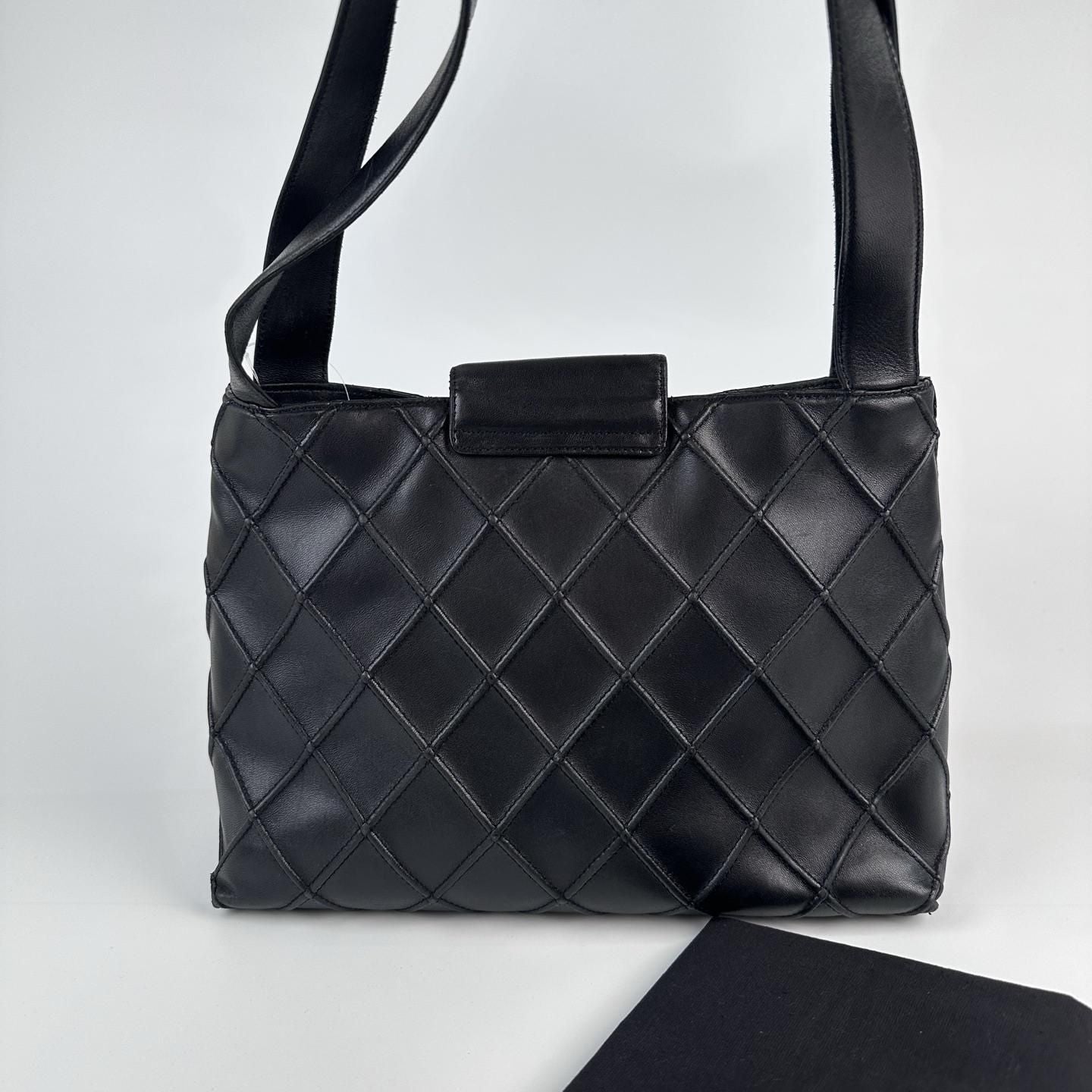 CHANEL | Bags | Chanelbicoloneturn Lock Leather Black Shoulder Bag MR