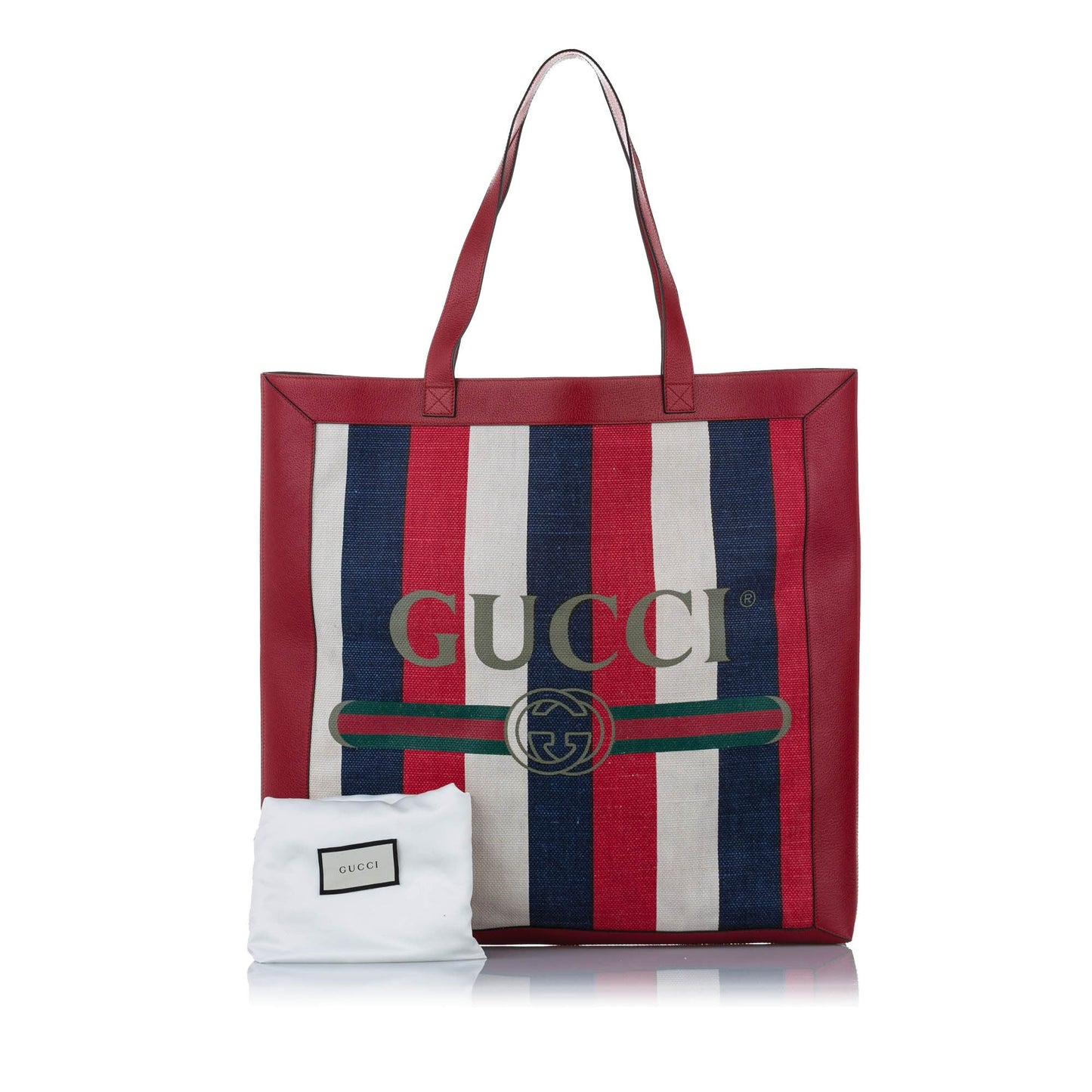Gucci Logo Canvas Tote Bag