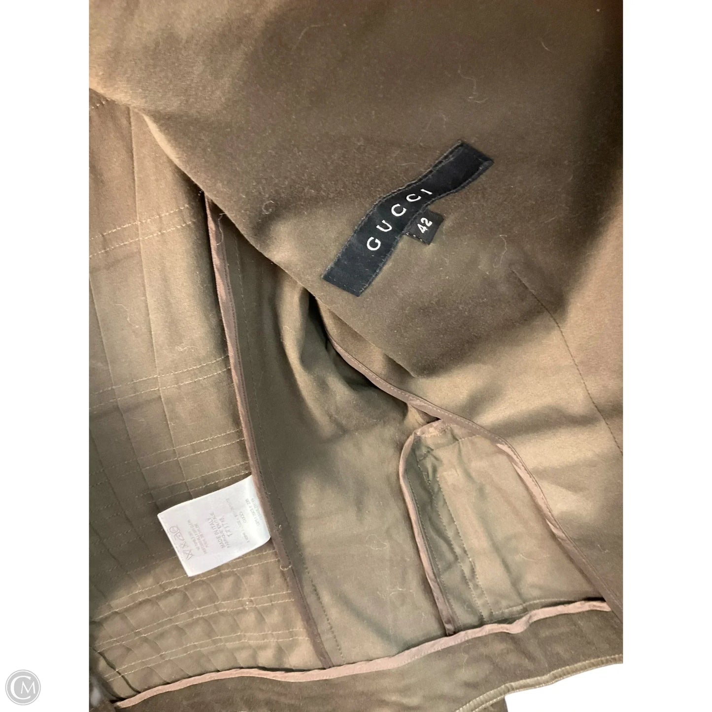 Jacket Luxury Designer By Gucci In Green, Size: S