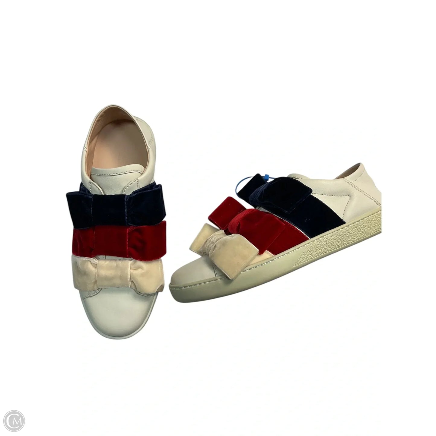 Shoes Luxury Designer By Gucci In Cream, Size: 7