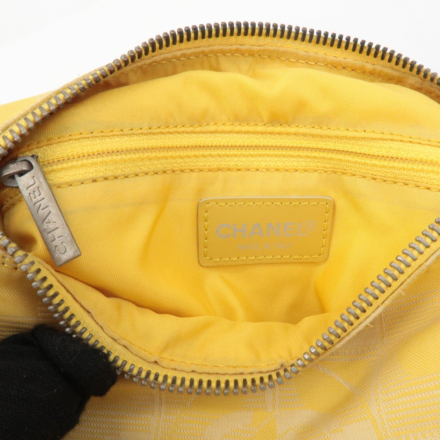 CHANEL New Travel Line Nylon Jacquard Leather Shoulder Bag A17669