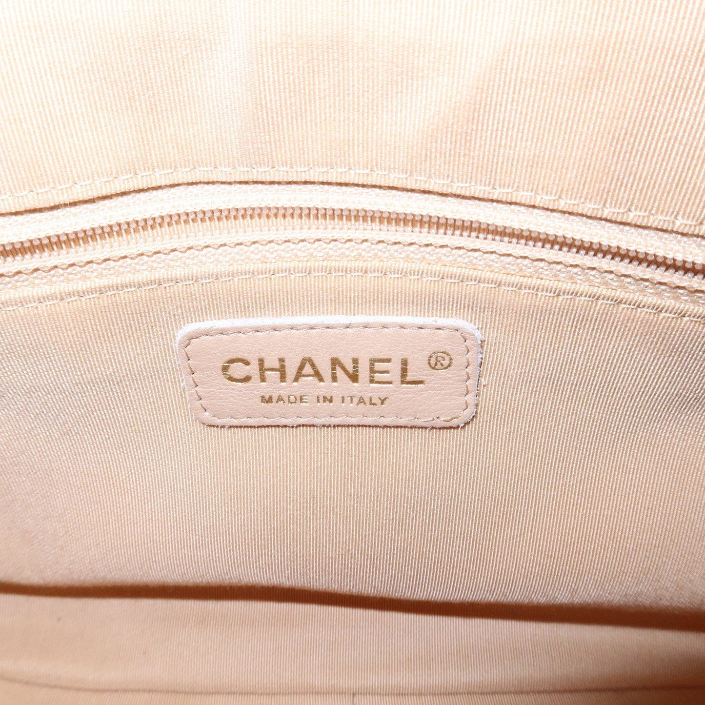 CHANEL COCO Mark Matelasse Shoulder Bag Caviar Skin Beige