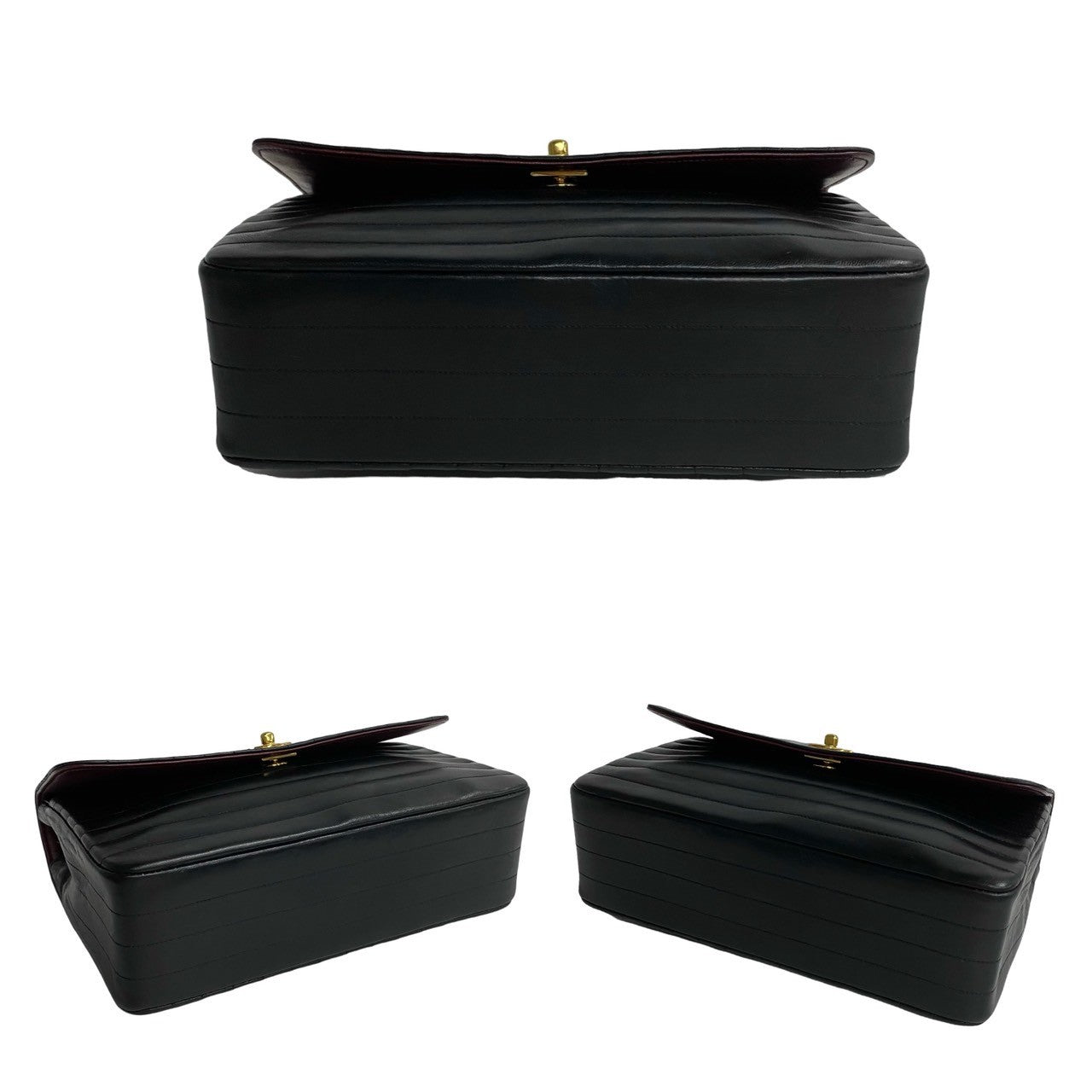 CHANEL Shoulder Bag lambskin black Mademoiselle