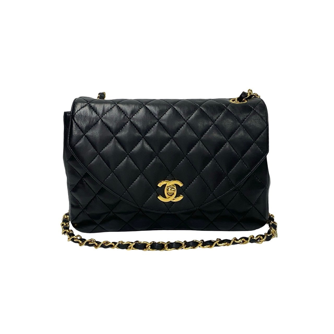 CHANEL Shoulder Bag lambskin black Matrasse