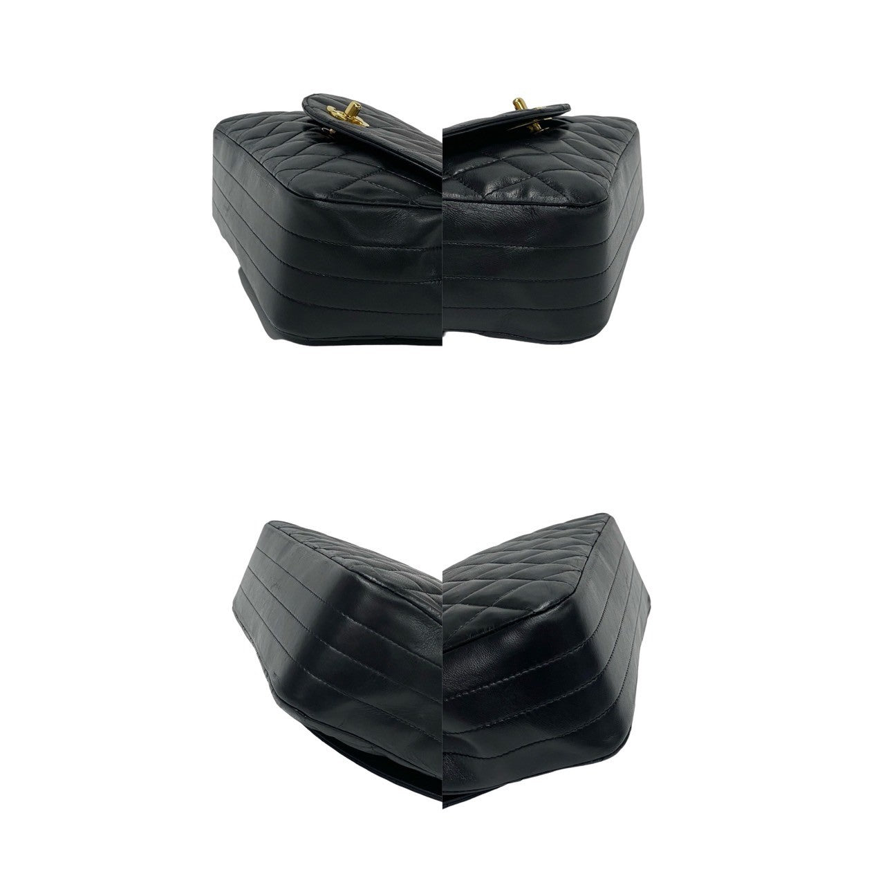 CHANEL Shoulder Bag lambskin black Matrasse
