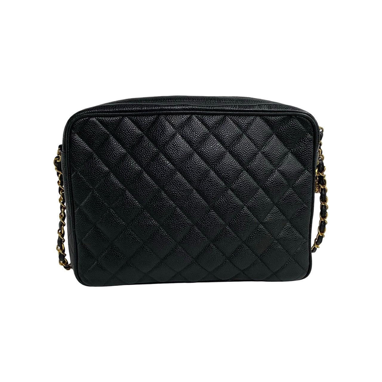 CHANEL Shoulder Bag Matt caviar skin black Matrasse