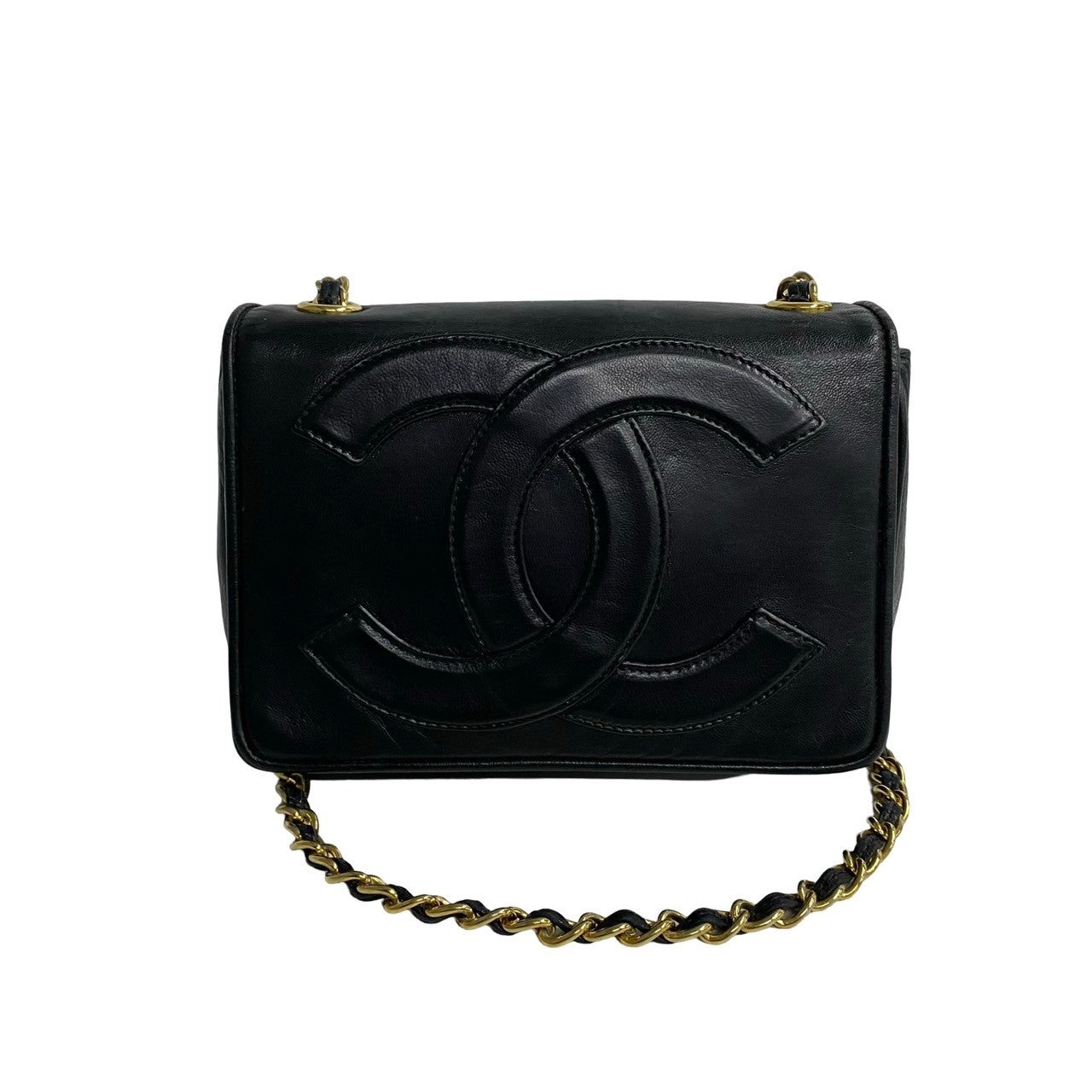 CHANEL Shoulder Bag lambskin black