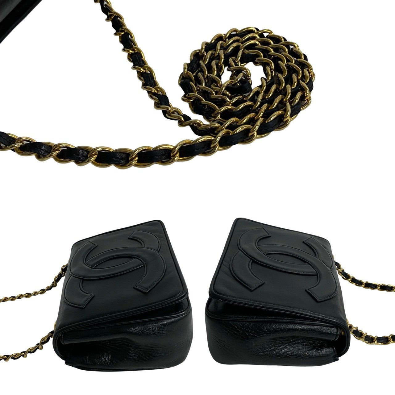 CHANEL Shoulder Bag lambskin black